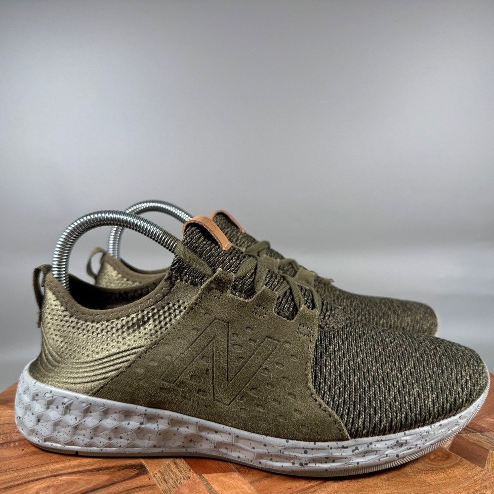 New Balance Fresh Foam Cruz‎ Olive Green Knit Sneakers Womens 8 / Boys 6.5